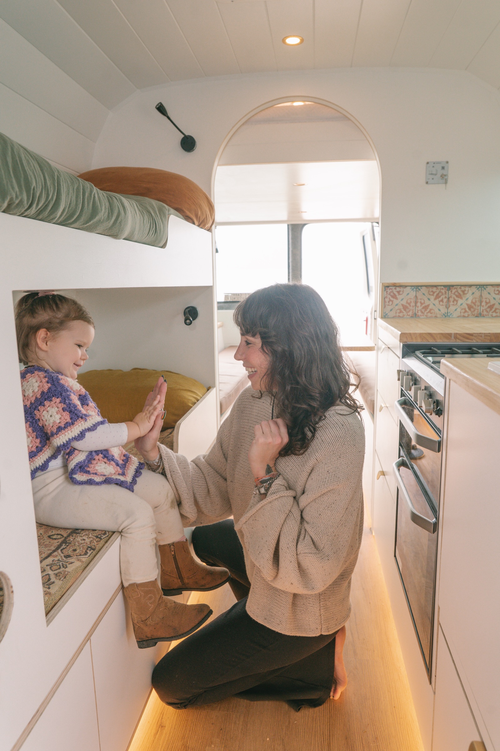 Family moment inside Abbey